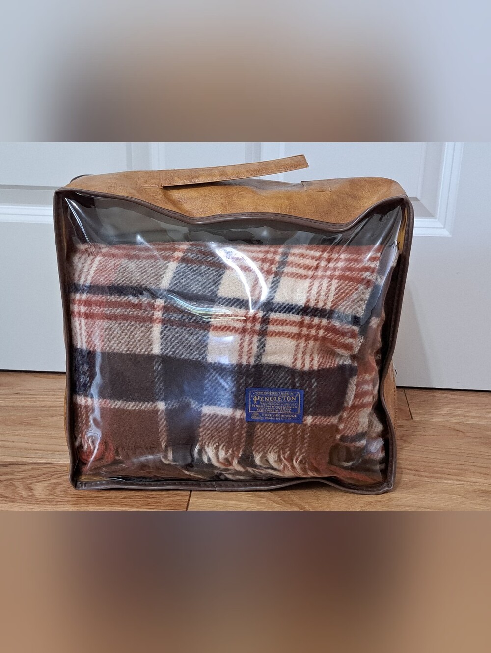 Vintage PENDELTON Stadium Blanket "Robe in a Bag" 100% Wool